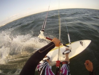 Standing up on the board
